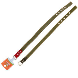 Ошейник брезентовый двухслойный, 50 х 2 см, ОШ 25-35 см, хаки - Пижон фото 6