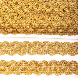 Тесьма отделочная TBY арт.904 шир.23 мм цв.золото уп.13.71м