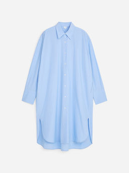 Vestido camisero de algod?n de corte relajado