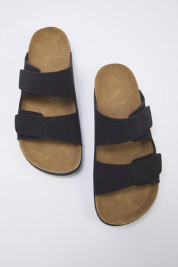 Trendyol Shoes Vizon Nubuk C?rt Bantl? Erkek Duz Taban Terlik TAKSS25TE00034 - Trendyolmilla фото 2