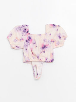 Kare Yaka K?z ?ocuk Crop Bluz - Waikiki фото 2