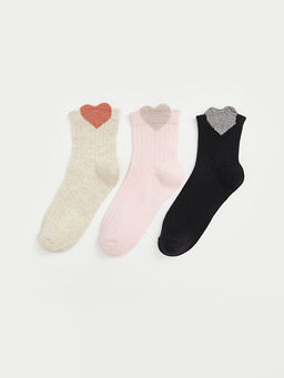 Desenli K?z ?ocuk Soket ?orap 3l?