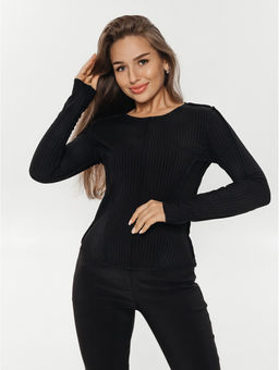 Лонгслив женский Эмма (черный) - Lovetex фото 4