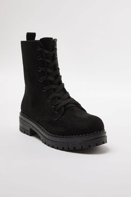 Trendyol Shoes Siyah Suet Bagc?kl? ve Fermuarl? K?sa Duz Kad?n Postal Bot TAKAW25BO00026 - Trendyolmilla фото 7