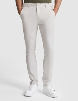 A__k Gri Slim Fit Beli Lastikli Kanvas Pantolon