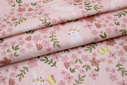 Сатин Зайчата на прогулке, ш.1.60м, хлопок-100%, 110гр/м.кв - Купава фото 4