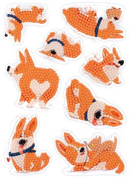 Кристальная (алмазная) мозаика ФРЕЯ ALVN-113 наклейки Корги 14 х 19.5 см