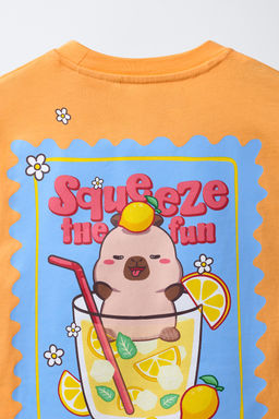 CAMISETA ESTAMPADA CAPIBARA CAPYFUN  / Naranja - Zara фото 6