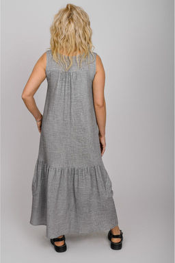«жатый» муслин.! летнее платье-сарафан  из х/б ткани