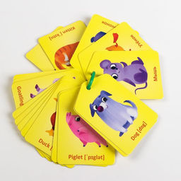 Карточки на кольце для изучения английского языка Мамы и детёныши, 3+ - Лас играс фото 2