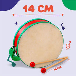 Игрушка музыкальная Лесная мастерская «Барабан», бумажная мембрана, 14×14×4.5 см, МИКС