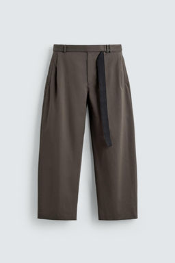 PANTAL?N WIDE FIT CINTUR?N / Gris topo - Zara фото 7
