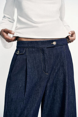 PANTAL?N Z1975 ANCHO PINZAS / Azul - Zara фото 4