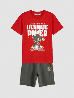 Sonic Bask?l? Erkek ?ocuk Ti??rt ve ?ort