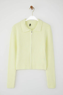 Wardrobe Essentials Gri Yumusak Dokulu Fermuarl? Triko H?rka | TWOAW26HI00177 - Trendyolmilla фото 7