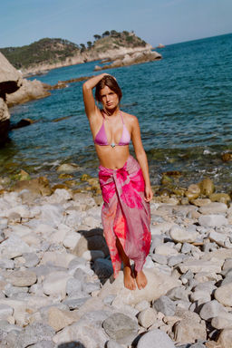 FLORAL PRINTED KNOTTED SARONG - Zara фото 5