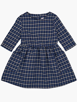 Платье для девочки нарядное в клетку детское праздничное UD 6832 син клетка - Mini maxi фото 5