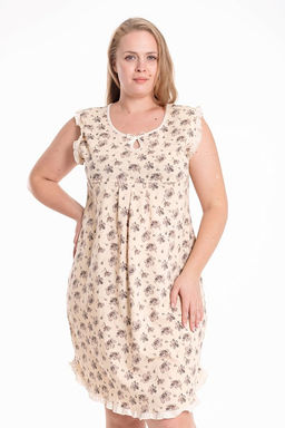 Сорочка М31587бс бежевый/серый