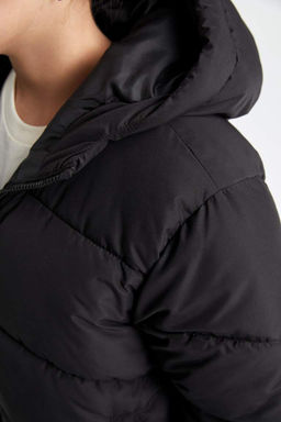 Водоотталкивающее пальто с капюшоном для девочек - Defacto фото 9