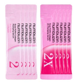 Numbuzin No.2 Rose PDRN Collagen Plumping Serum DUO, 1.2*10 - Набор сывороток с ПДРН и пептидами