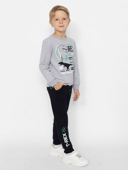 CRB wear/CWKB 63709-11-387 Джемпер для мальчика,серый меланж/Ex.Cherubino  фото 3