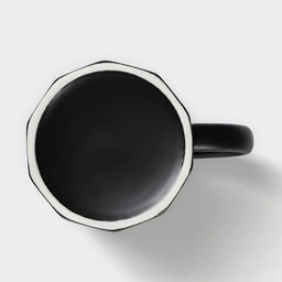 Кружка с ложкой Simple, 350 мл, керамика, чёрная