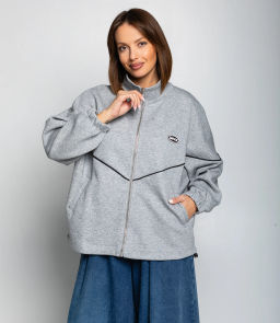 Толстовка #КТ607 (6), серый меланж