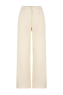 TRENDYOLMILLA Bej Wide Leg/Genis Paca Dokuma Pantolon TWOSS24PL00084 фото 7