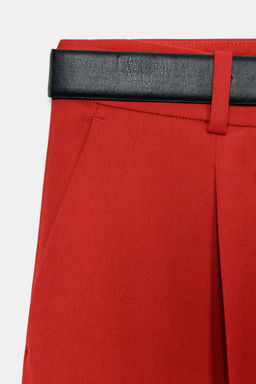 STRAIGHT-LEG TROUSERS WITH BELT - Zara фото 7