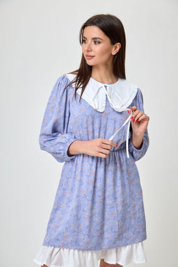 Платье ANELLI 1235 голубой  фото 2