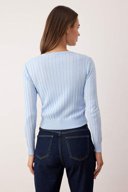 Bebe Mavisi 2li Basic Triko H?rka-Bluz Tak?m TWOAW26HI00213