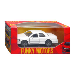 Серебристая инерционная машинка вид С die-cast , 1:32