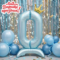 Интерьерное украшение Фигура-шар "Цифра 0" 40см
