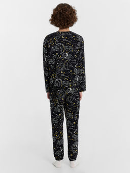 Комплект для мальчиков (джемпер, брюки) черный с созвездиями - Mark formelle фото 2