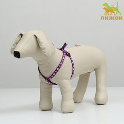 Шлейка Цветы, 27-42 х 1 см, фиолетовая