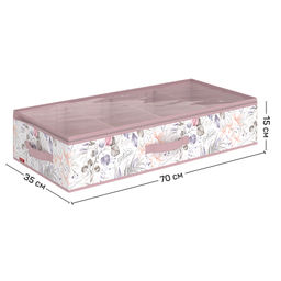 Кофр для хранения обуви со съемными перегородками, 4 секции, 70*35*15 см, BOTANIC LILAC, шт