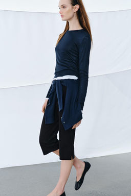 JERSEY LANA Y SEDA EXTRAFINO / Marino - Zara фото 5