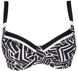 -36% БЮСТГАЛЬТЕР КУПАЛЬНЫ Milavitsa 460212/223 черный с белым  фото 2