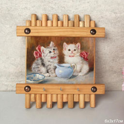 Ключница-панно Кошки / AA-208 /17x16