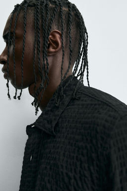 TEXTURED CHECK SHIRT - Zara фото 6