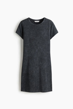 Vestido de algod?n acanalado