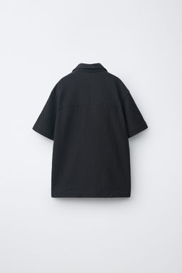 CAMISA BOWLING TEXTURA / Negro - Zara фото 2