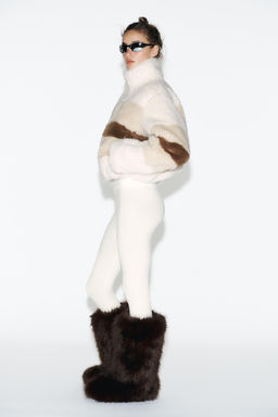 CROPPED FAUX SHEARLING COAT HEIQ XREFLEX RECCO® TECHNOLOGY SKI COLLECTION - Zara фото 15