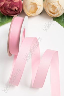 Лента репсовая 2 см*20 ярд "1 сорт" (SF-1723) розовый №04