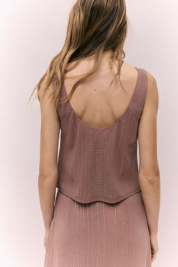 Top de gasa con strass - H&m фото 5