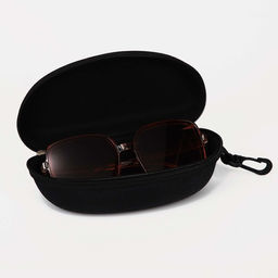 Футляр для очков на молнии, салфетка, цвет чёрный - Simaland фото 7