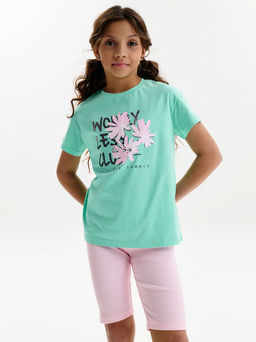 PELICAN, футболка для девочек, Ментол  фото 2