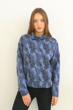 Джемпер женский 122L3 джинса/набивка