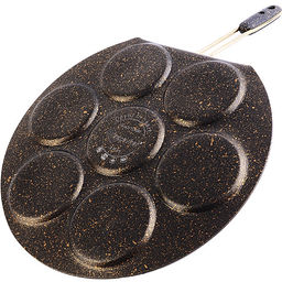 80448 Блинница алюм 35 см мрам/п бак/руч (х6) - Mayer&boch фото 3