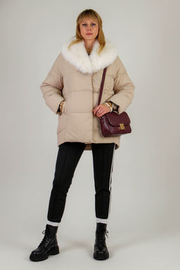 Куртка с меховым воротником арт.6677 зима, евро-зима